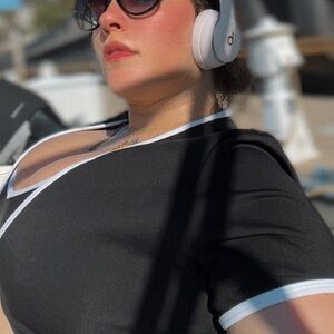 Good American Black and White Bikini 3pc set in Large.